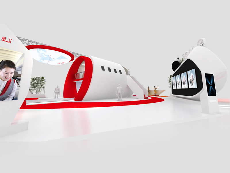 四川航空——航展展臺(tái)設(shè)計(jì)特裝 四川航空——航展展臺(tái)設(shè)計(jì)特裝